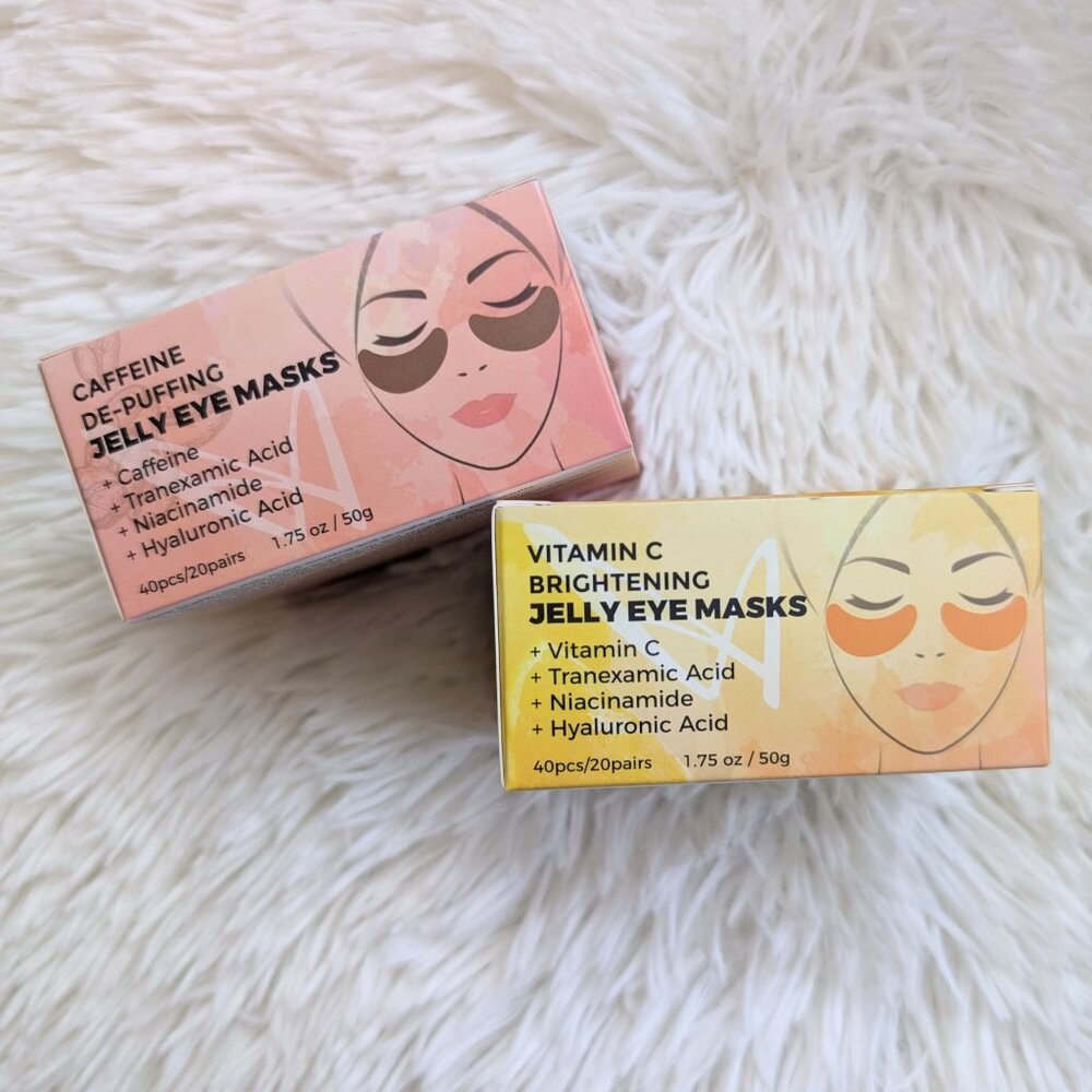 NEW LASplash Jelly Eye Masks 2-Pack, Vitamin C + Caffeine | 20 Pairs Each!